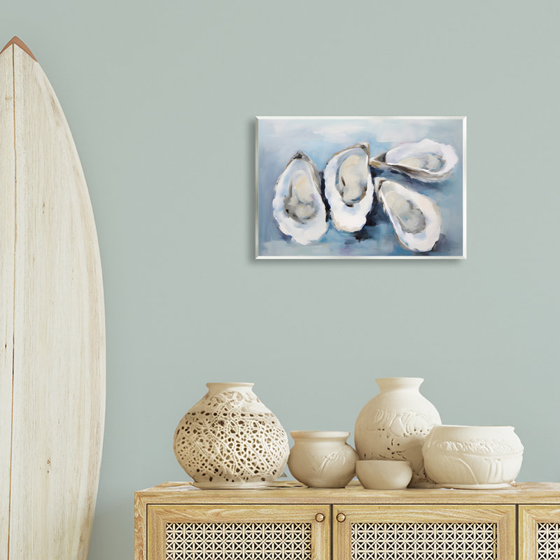 «Four Oysters Impression» par Petal Prints Design, H 13 po x l 19 po