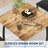 3 Piece Dining Table Set for 2, Farmhouse Kitchen Table and Upholstered Chair, Metal Frame Square Dining Room Furniture for Small Space, Apartment, Studio-229786487-209417777