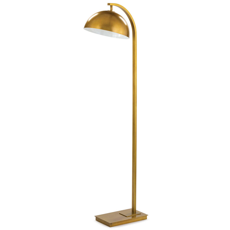 Otto Floor Lamp, Natural Brass
