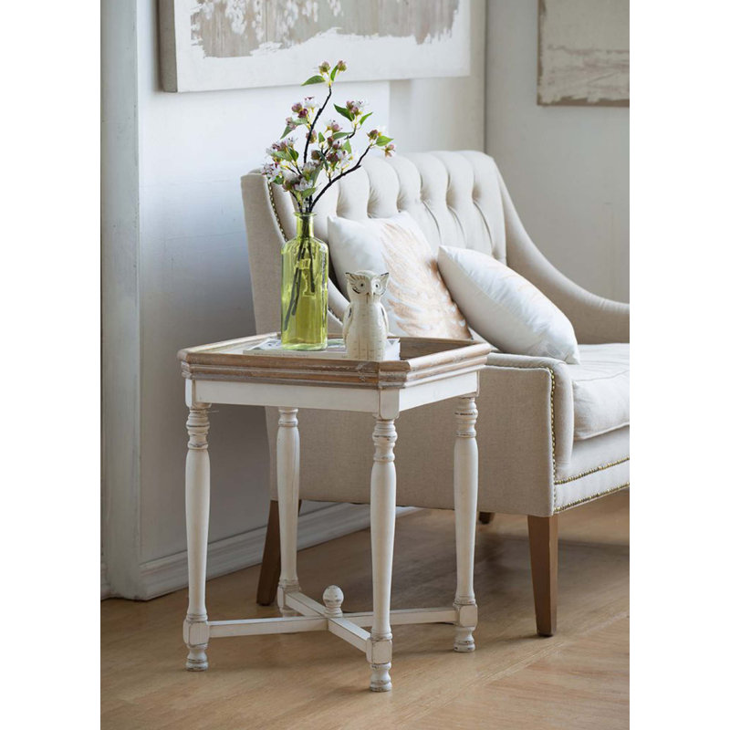 Mccaffery Solid Wood Tray Top End Table