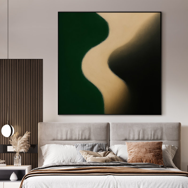 Très grand art mural, reproduction d'art sur toile - art abstrait moderne et net, H 60 po x l 60 po