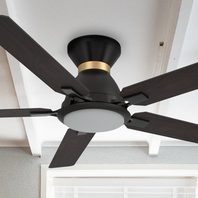 Ventilateur de plafond intelligent 52 po avec télécommande, ensemble d'éclairage inclus, fonctionne avec l'assistant Google, Amazon Alexa et les raccourcis Siri.