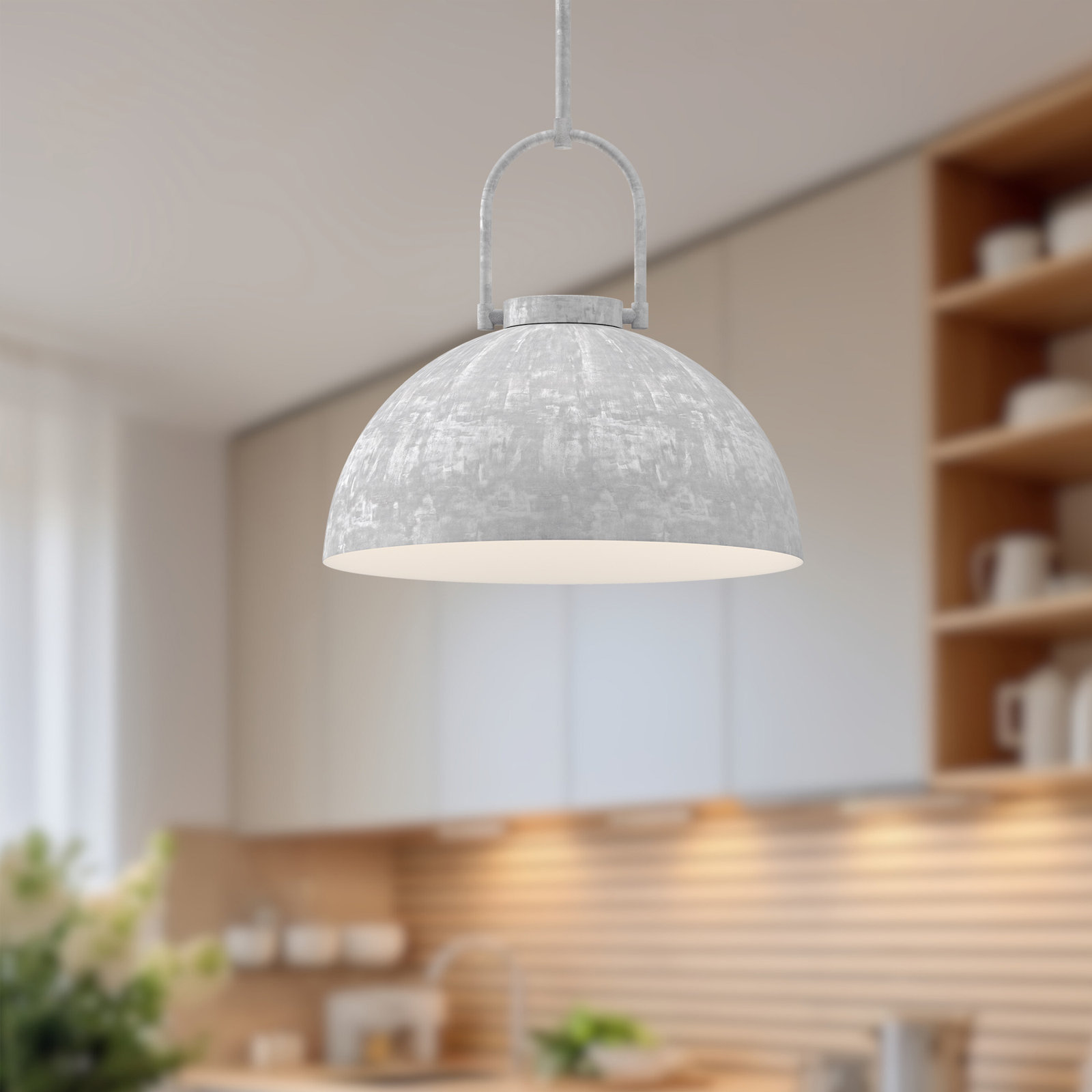 Nevada Single Light Pendant, Steel