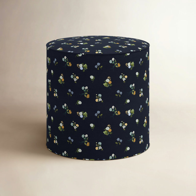Repose-pieds Billie en bleu marine Ditsy Dahlia, Fleurs bleu marine