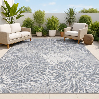 Tapis bleu marine / gris Jarien
