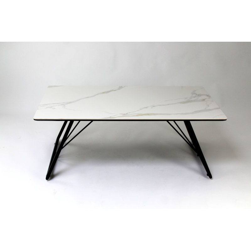 Adamik Sled Coffee Table with Storage, Light Grey