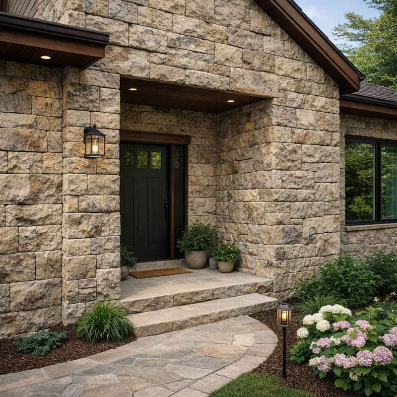 Placage en pierre plate Evolve Stone National AV non classé (14,25 pieds carrés par boîte), Après-midi Vale