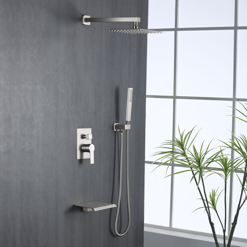 All-In-One Kit with Rough in-Valve, Brushed Nickel