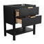 Tablette de meuble-lavabo noir 30 po Chestnut