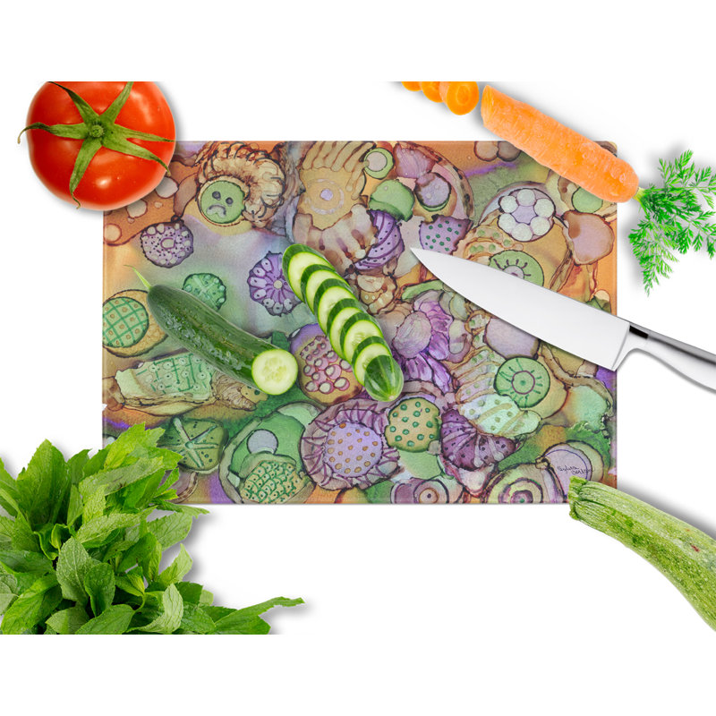 Caroline's Treasures Tempered Glass Abstract Cutting Board