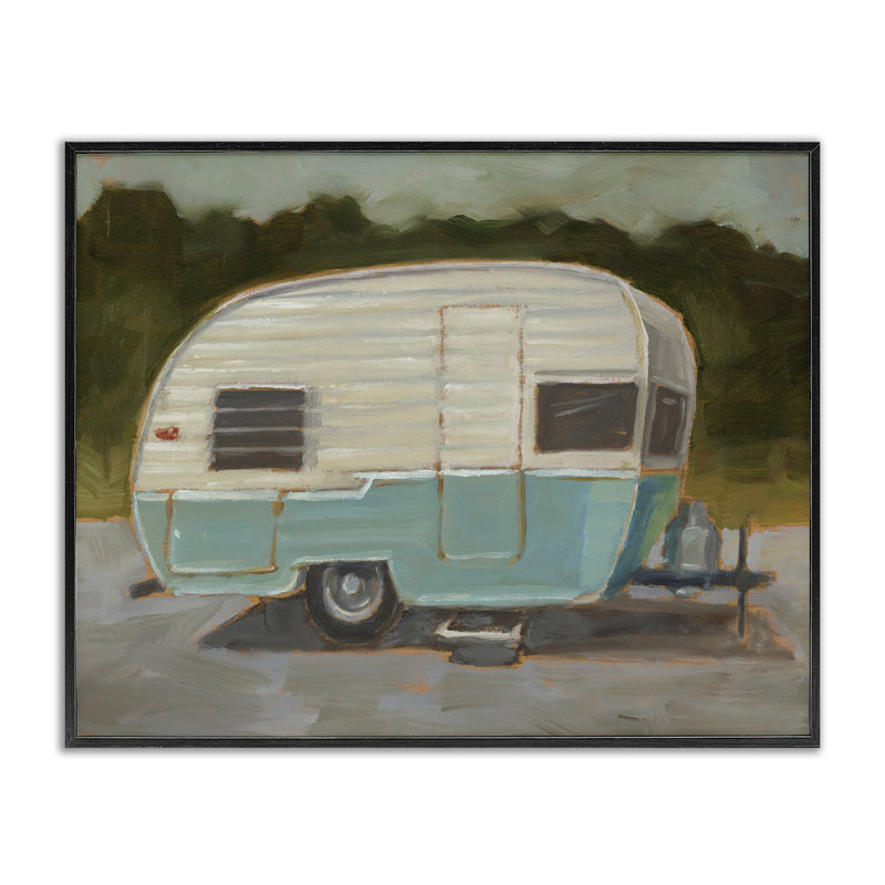 Art rétro, estampe numérique, conception par Ethan Harper, H 11 po x l 14 po, Giclée encadrée noir minuit