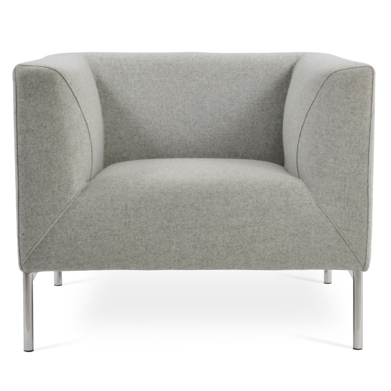 Fauteuil Laguna, Laine argentée