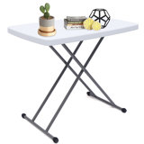 30.31" x 19.69" Height Adjustable Folding Rectangular Table