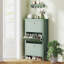 HOMCOM 3 Drawer Shoe Cabinet with Flip Doors for Hallway, Entryway-1088957300