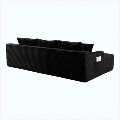 Sofa 106.3" U-shaped Cloud Sectional with Deep Seat,no Assembly Required,modular Couches Sleeper for Living Room,bedroom,apartment