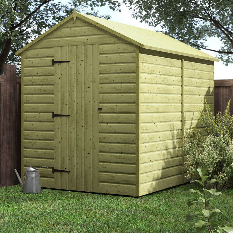 Premier Apex Shiplap Wooden Shed, 6ft. W x 8ft. D