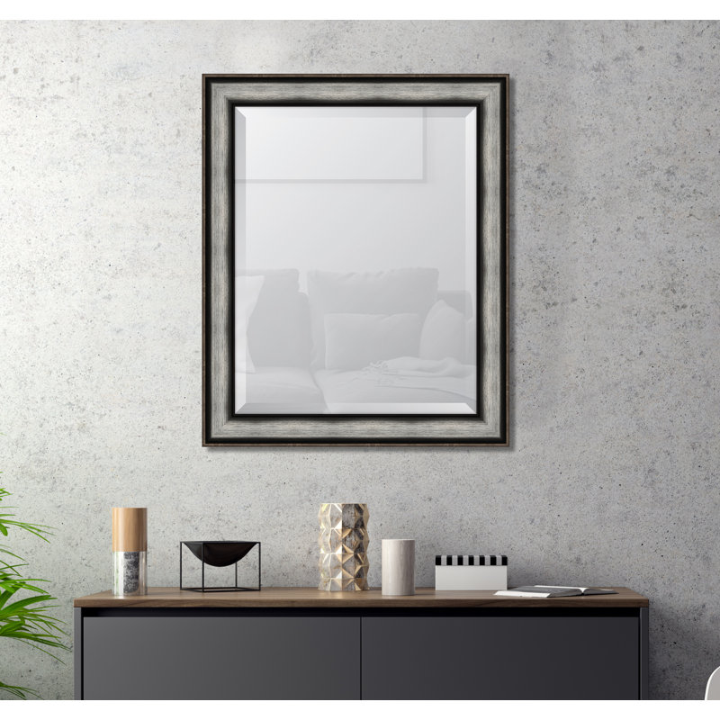 Miroir d'appoint Brizio, 28 po x 34 po, Gris