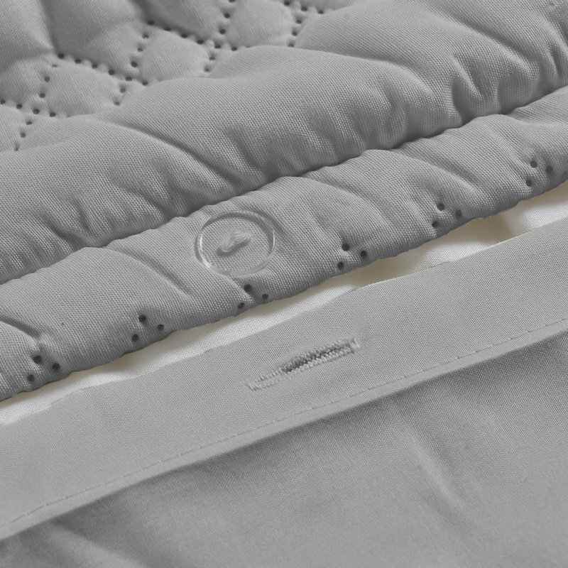3D Embossed Geometric Pattern Saville Duvet Set, Silver, 3, Double Duvet Cover Set