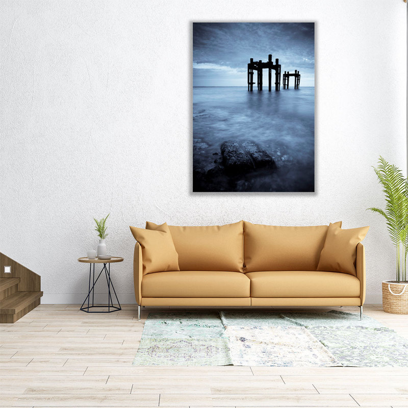 Lepe Beach - reproduction d'art sur toile, H 40 po x l 30 po