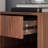 Floating Nightstand Set of 2 with Drawer and Shelf, Brown