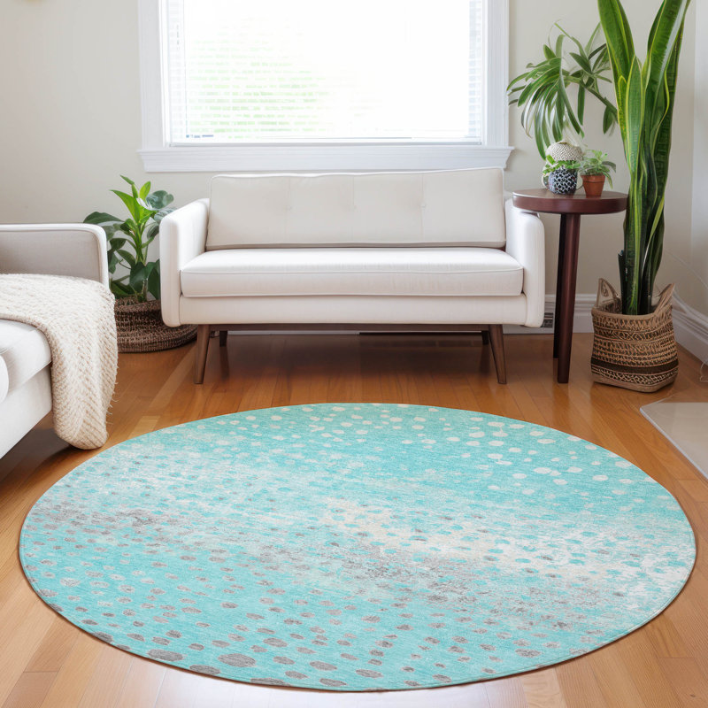 Tapis bleu sarcelle Estara , 2 pi 6 po x 3 pi 10 po