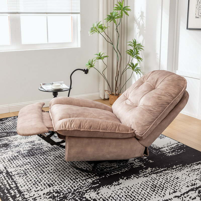 Swivel Recliner Chair, Light Brown