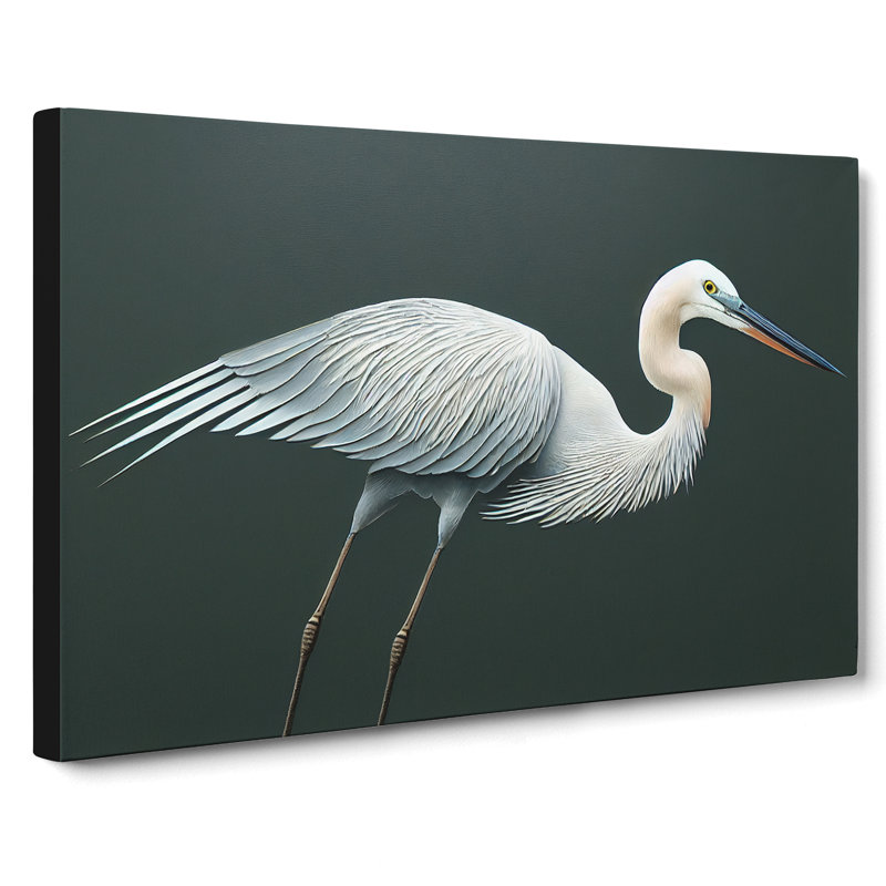 Fabulous Heron Bird - Wrapped Canvas, 40cm H x 60cm W