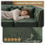 Canapé Chesterfield modulaire 1 place en similicuir vert de 40,1 pouces avec capitonnage à boutons et accoudoirs à garniture métallique