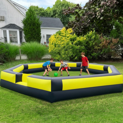 20FT Inflatable Gaga Ball Pit with Built-in Blower, Portable Large Gaga Ball Pit for Indoor & Outdoor Activities, Inflatable Sport Games