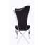 Tissu noir et chaise d'appoint en acier inoxydable (ensemble de 2)