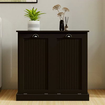 Two-Compartment Tilt-Out Laundry Sorter Cabinet