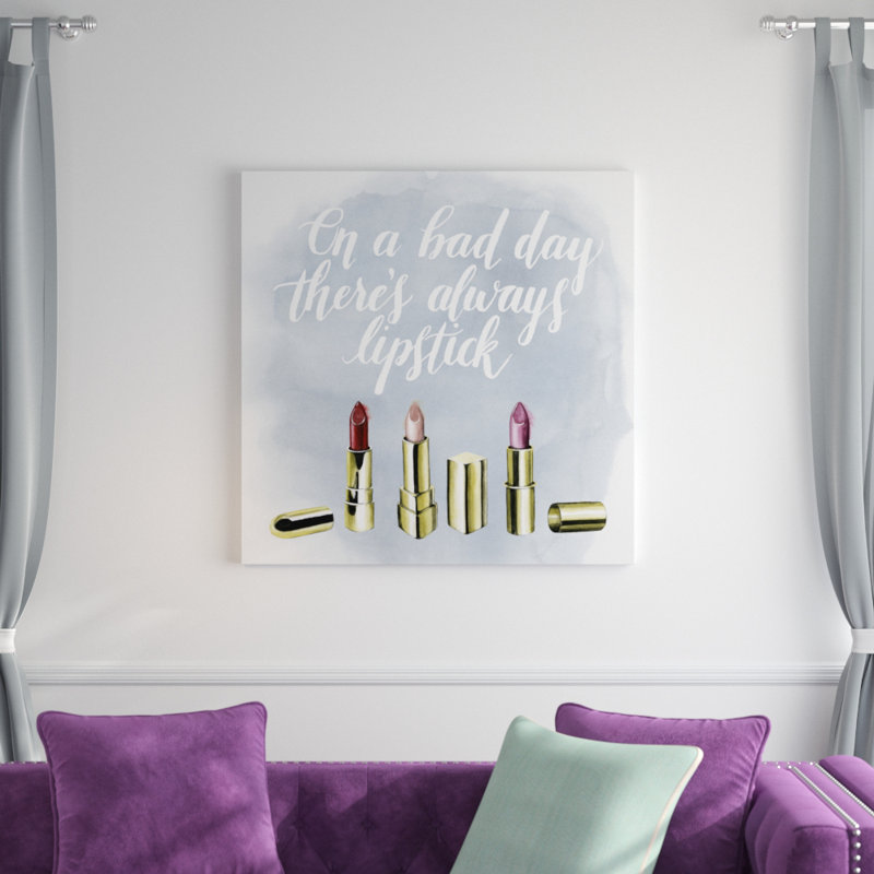 «Let's Makquillage I», art textuel sur toile, H 36 po x l 36 po, Toile tendue