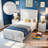 Marro Farmhouse Overlapped Wood Platform Bed-2088410052-2138911489