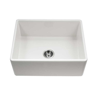 Évier de cuisine à tablier frontal en argile réfractaire 26 pouces Houzer Platus - PTS-2600 BQ