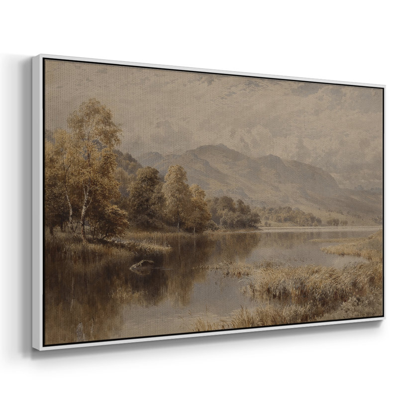 Paysage rétro - DCIL - Toile tendue avec châssis, Toile encadrée flottée blanche, 41" H x 27" W