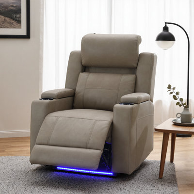 Lugo Plush Power Recliner with Dual Motors, Cup Holders & Storage – Lift Chair Comfort for Your Living Room