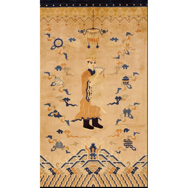 Tapis pilier chinois à motif artistique