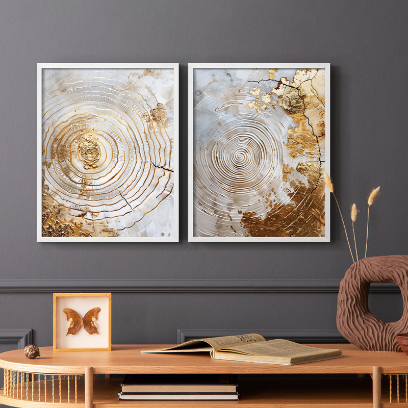 ABSTRACT Series CXLV - reproduction encadrée de qualité supérieure - prête à être accrochée - aucun clou requis - aucun clou requis