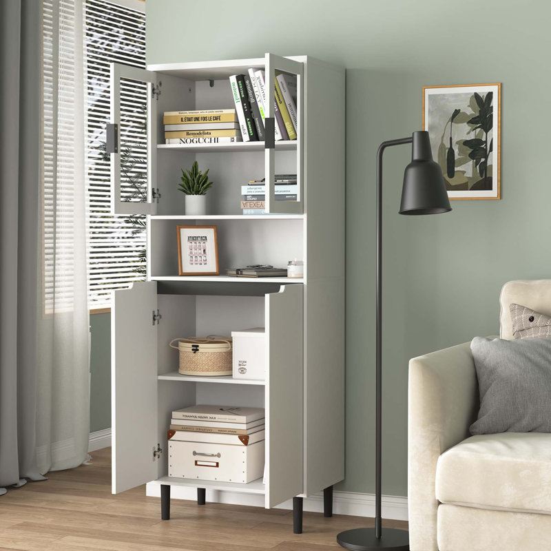 Tall Bathroom Storage Freestanding, White
