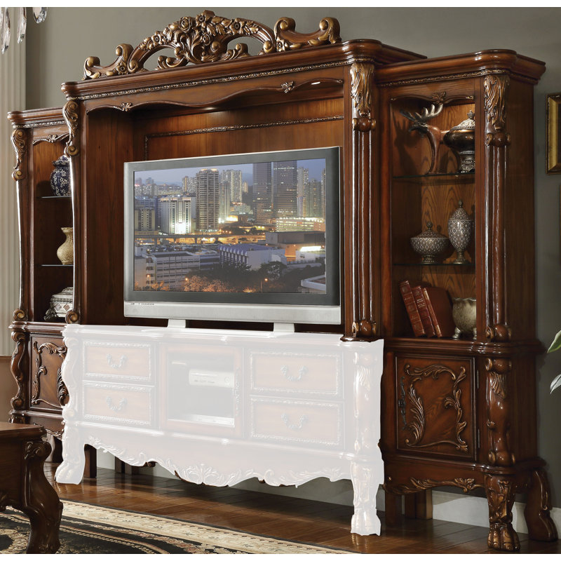 Abimael Entertainment Center for TVs up to 70", Cherry Oak