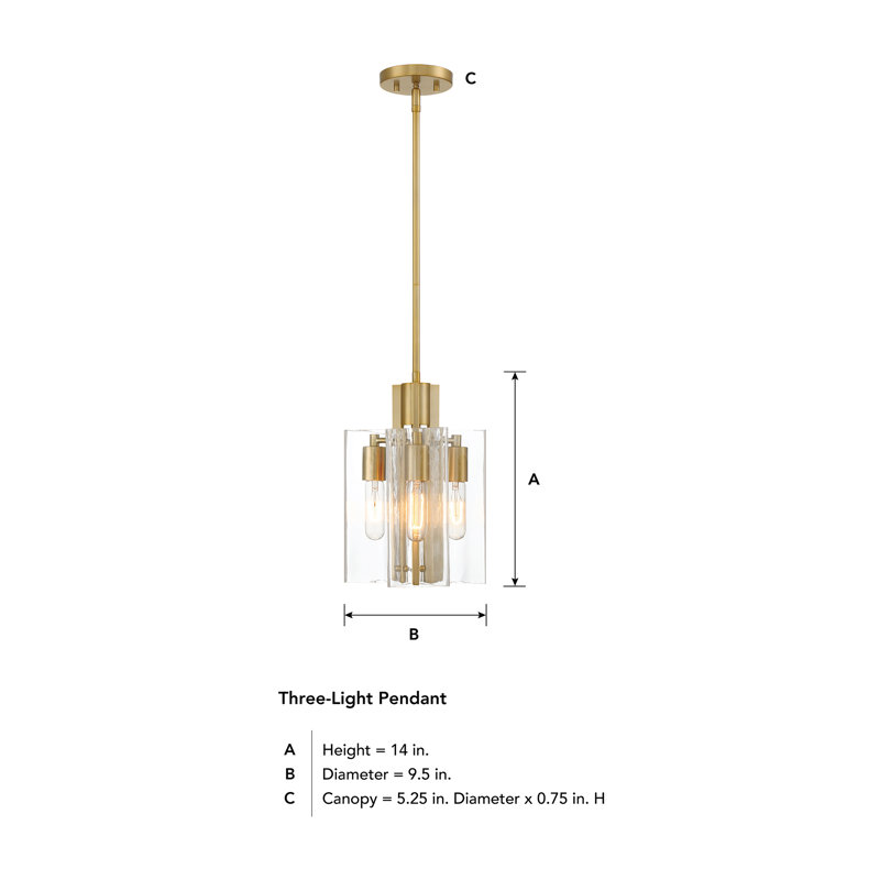 Luminaire suspendu géométrique à 3 lumières Kyele
