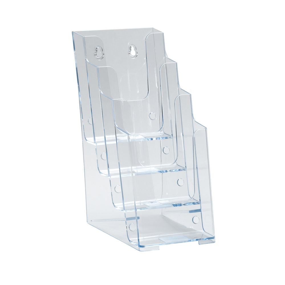 Four-Tier Four-Pocket Trifold Brochure Holder, 2-Pack (Set of 2) Azar Displays