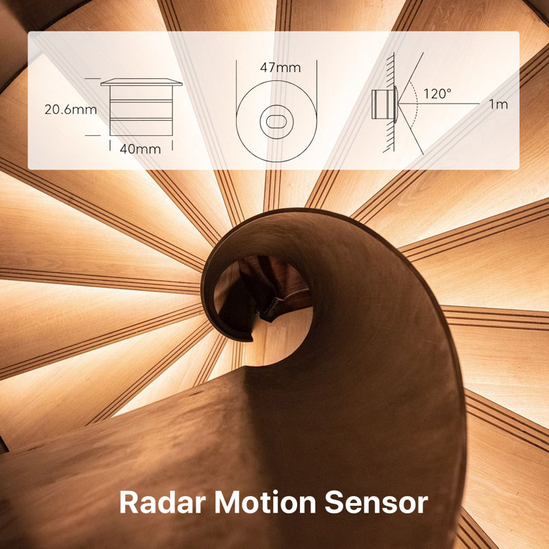 18 Step LED Stair Lights with Motion Sensor, Motion-Activated Sequential Stair Lighting System, Dimmable COB LED Strip Lights, Remote Control, Easy Installation