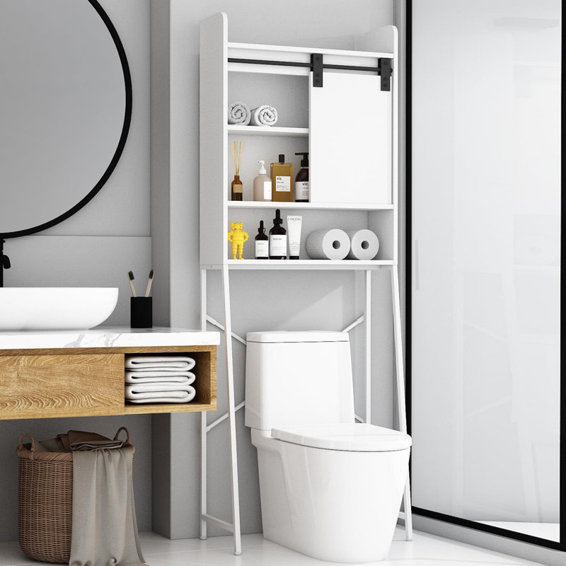 Armoire de rangement au-dessus de la toilette, Blanc