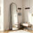 59×16 Inch Black Arched Full-Length Mirror, Wall-Mounted Or Tilted Hanging, Or Floor-Standing And Versatile.