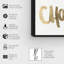 «Typographie and Quotes Be the change Snow», reproduction d'art textuel sur toile-1532575131-1532575128