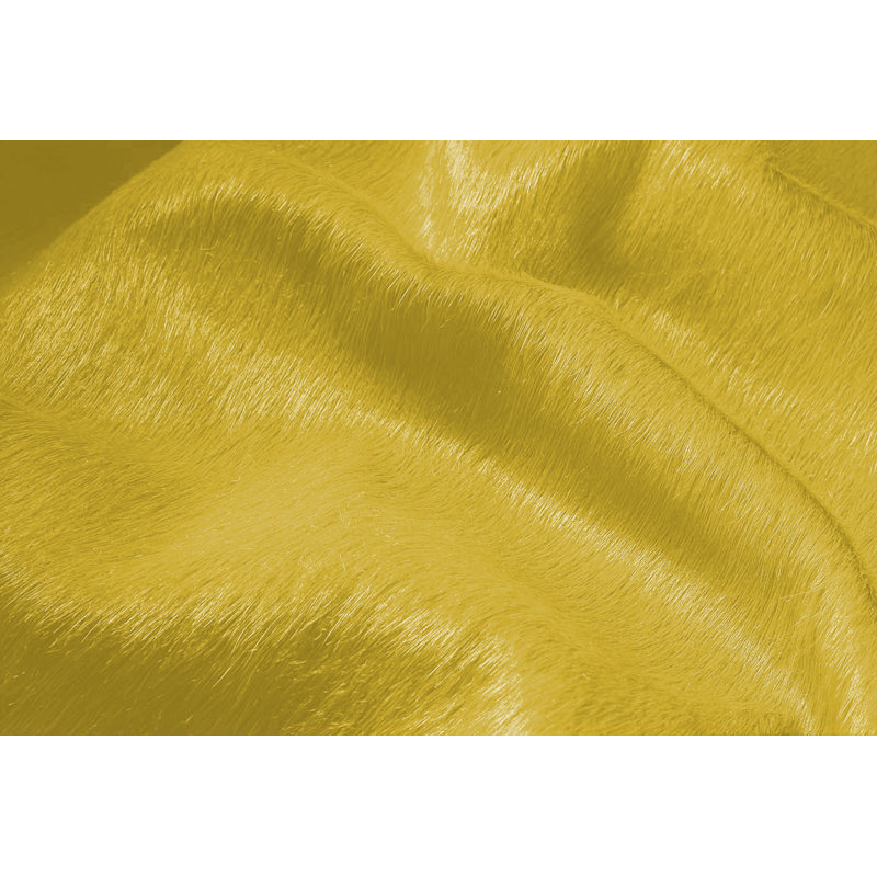 Tapis jaune en peau de vache Rondon