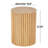 Cole And Grey Wood Handmade Ribbed Side End Accent Table With Slatted Base-2142445166