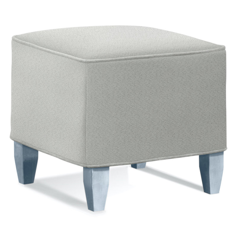 Brooklyn Square Ottoman, Brown Geometric, 0456-33, Sea Glass