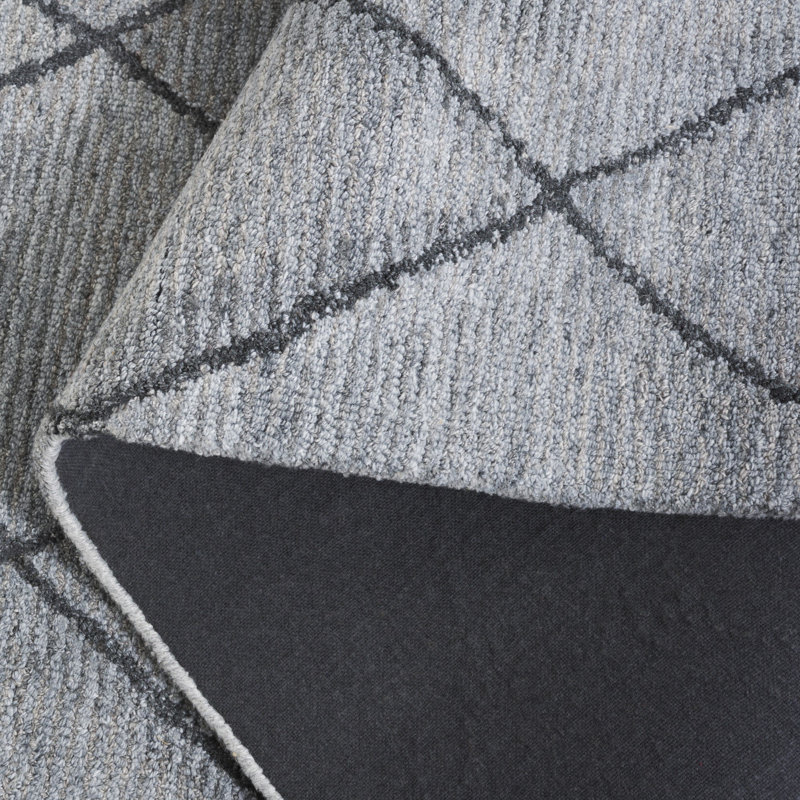 Egwin Hand Tufted Performance Geometric Rug, Rectangle 5' x 8'